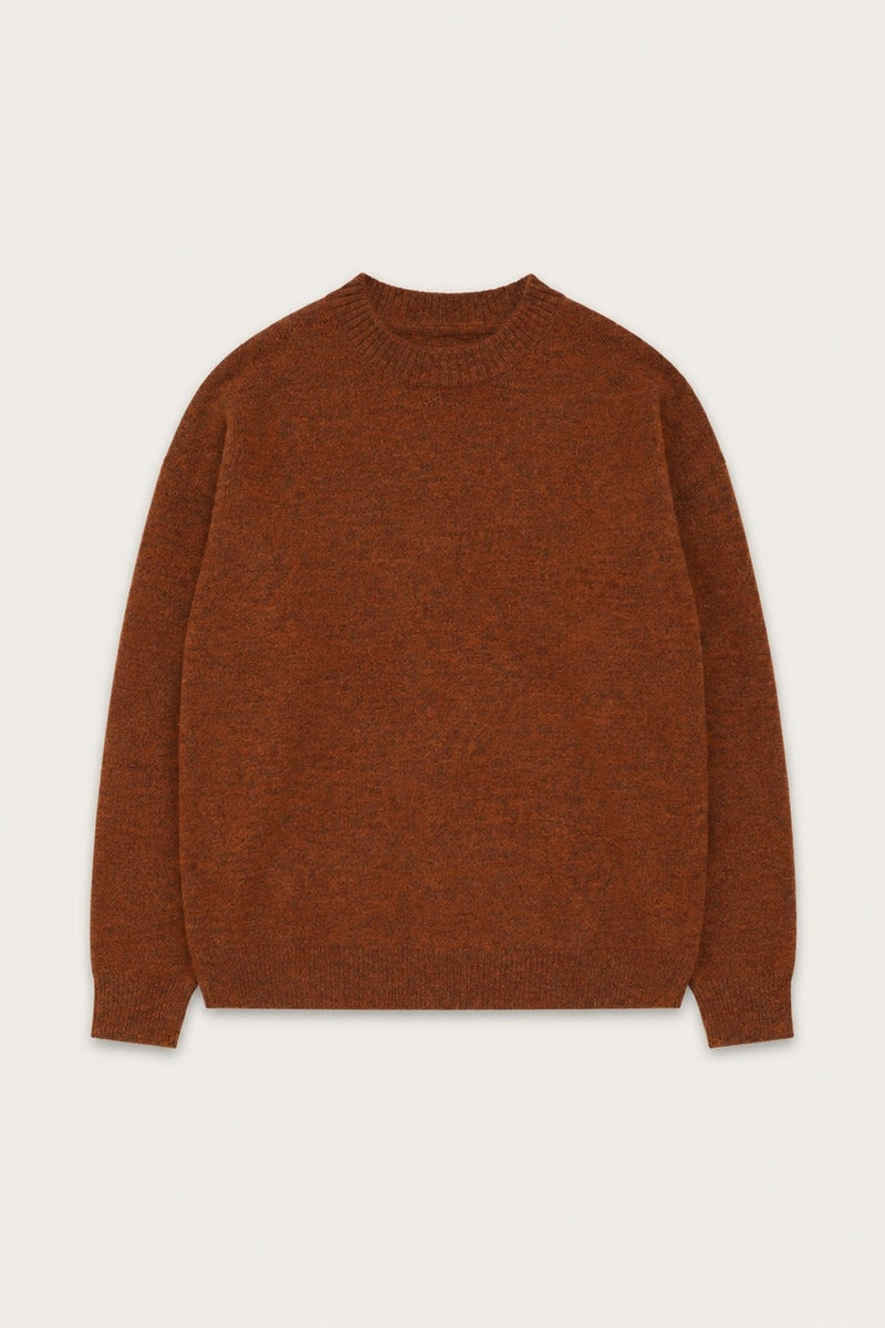 Wholesale,Kuwalla Tee, Kuwalla Tee Orange Brushed Knit Crew Sweater, Orange, Small-44-TagSMedium-46-TagMLarge-48-TagLExtra Large-50-TagXLExtra Extra Large-52-TagXXL