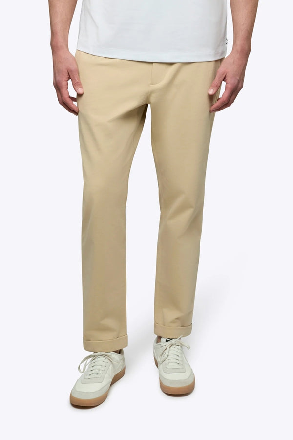 CUTS Tan Straight Leg Performance Knit Pants