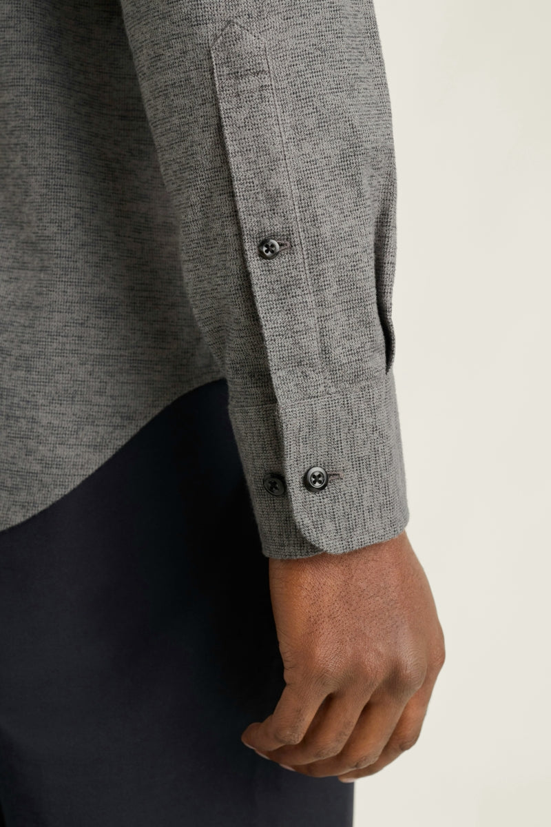 Wholesale,Bonobos, Bonobos Dark Grey Dobby Houndstooth Flannel Slim Fit Shirt, Grey, Large-46-TagL