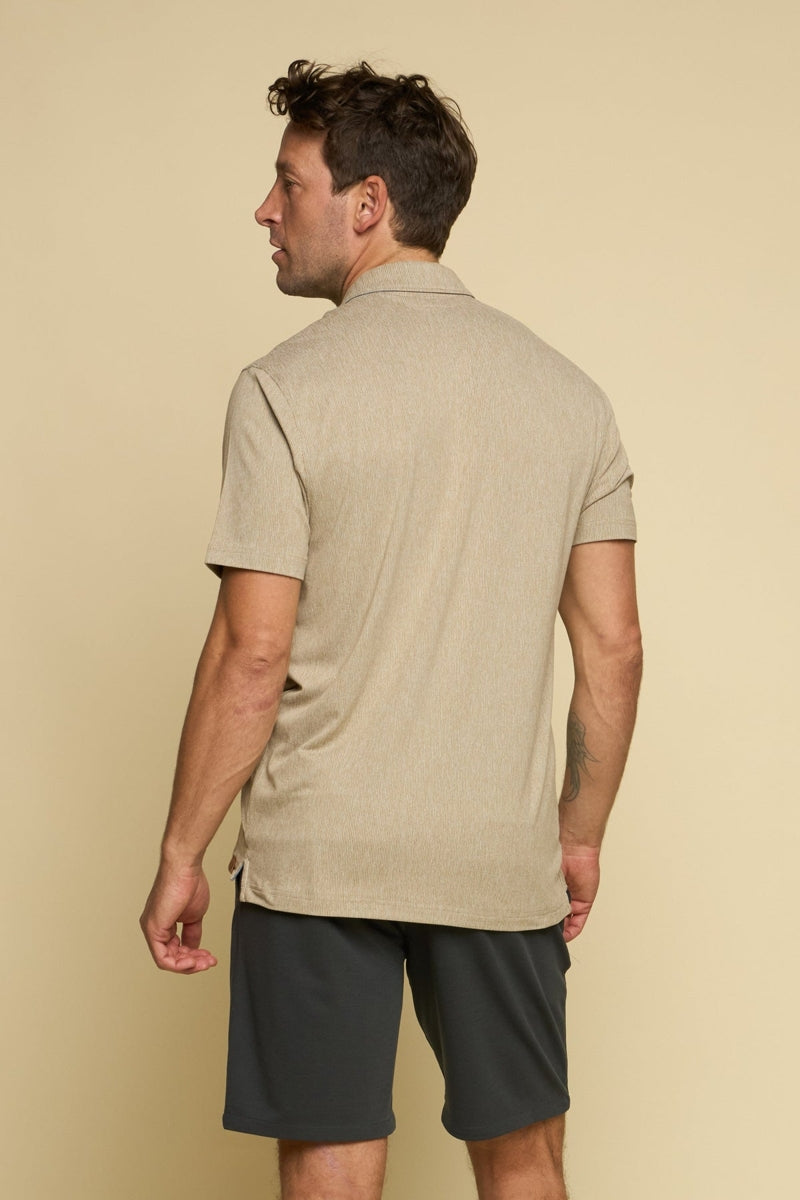 Wholesale,Fundamental Coast, Fundamental Coast Olive Feeder Stripe Polo, Green, Large-43-TagL