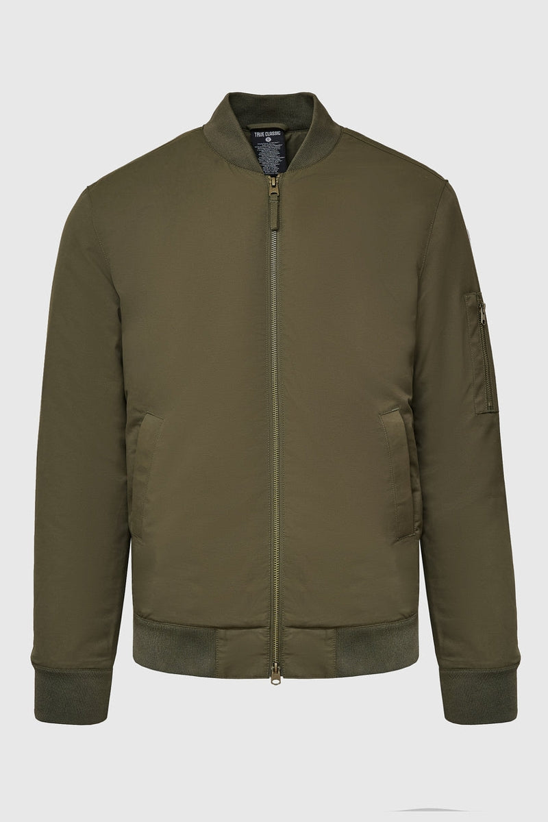 True Classic Army Green Bomber Jacket