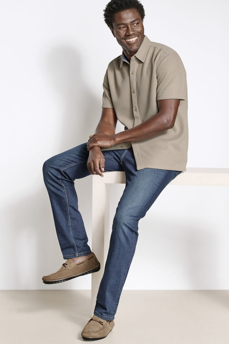 Wholesale,Johnston & Murphy, Johnston & Murphy Oatmeal Linden Textured Shirt, Tan, Large-48-TagLMedium-44-TagMExtra Large-50-TagXL