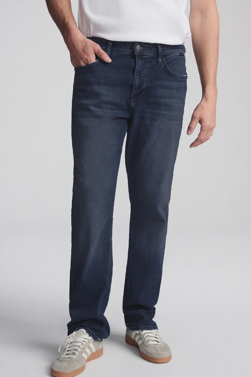 Wholesale,Mavi, Mavi Dark Used Brushed Feather Blue Matt Relaxed Straight Leg Jeans, Blue, 32W-36L-Tag32
