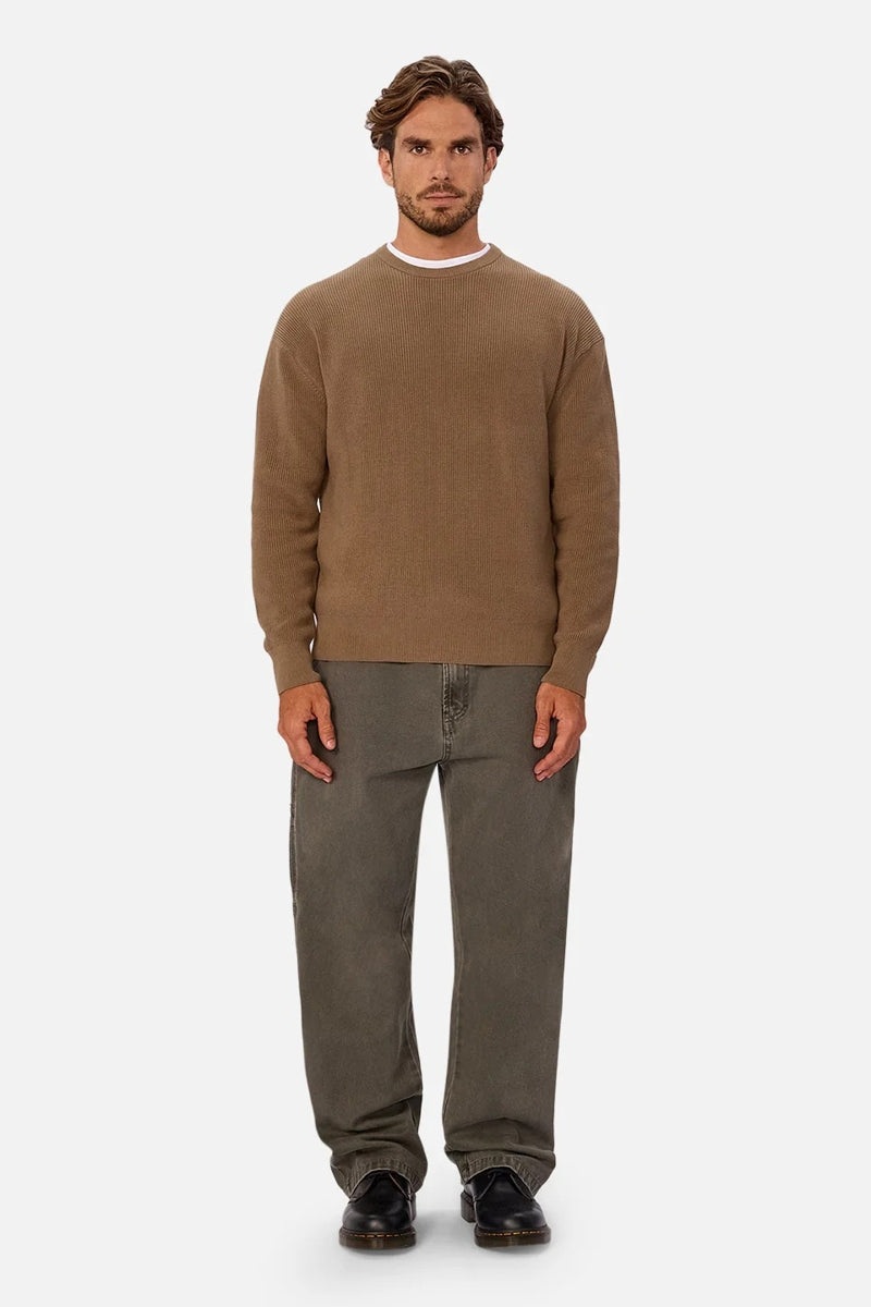 Wholesale,INDUSTRIE AUSTRALIA, INDUSTRIE AUSTRALIA Tan Crewneck Sweater, Tan, Medium-46-TagM