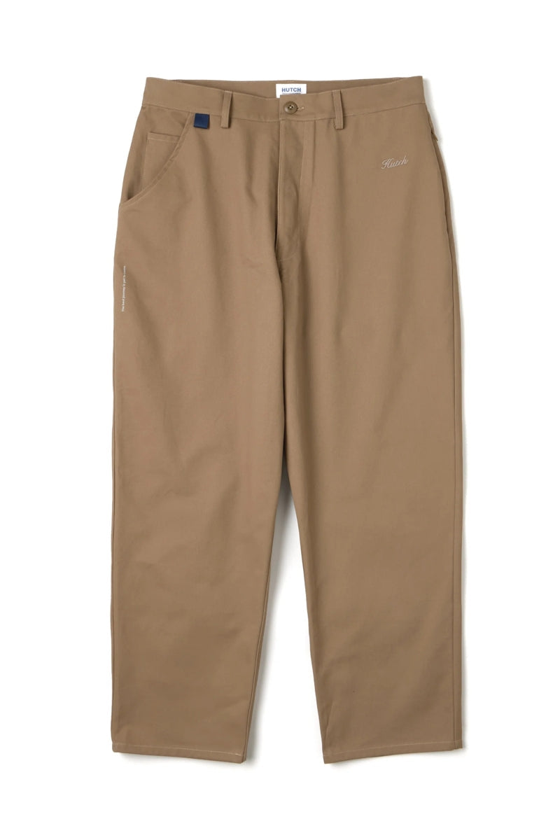 Direct From Brand,HUTCH ASAP, HUTCH Khaki Straight Leg Baggy Chino Pants, Tan, 34W-27L-TagL