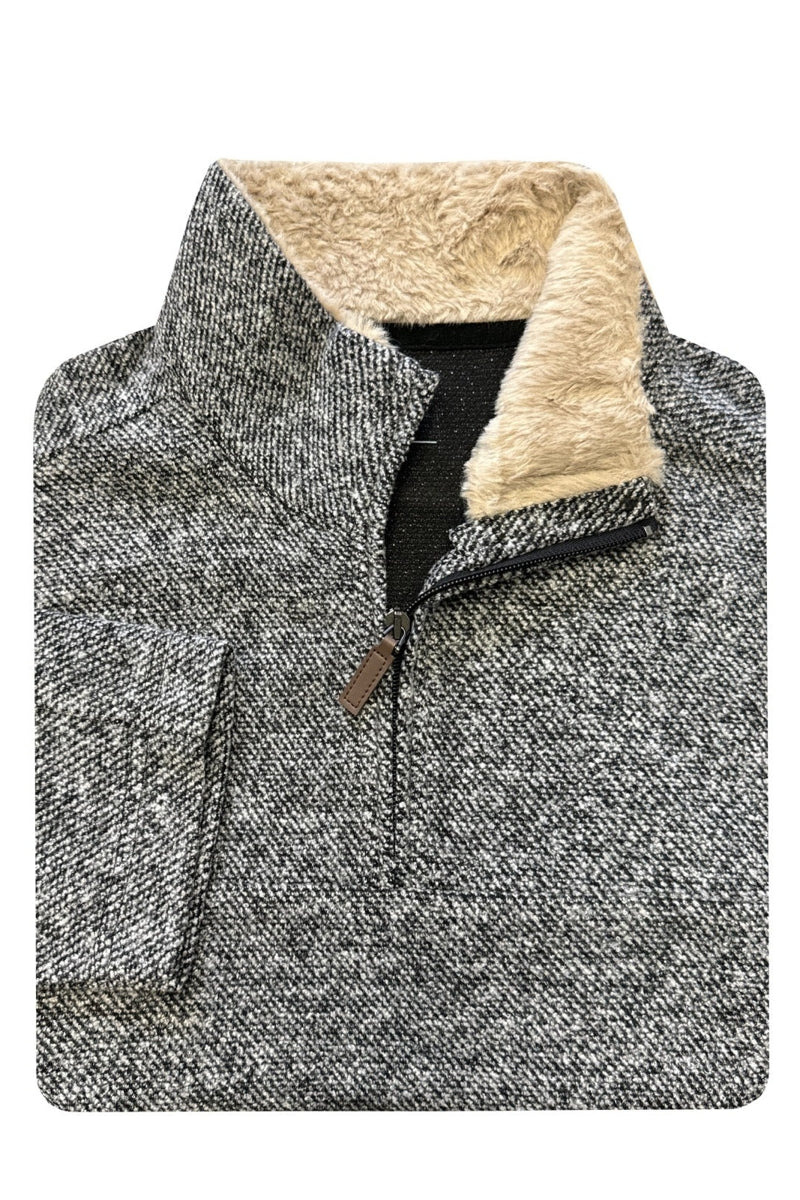 Wholesale,Nicoby Age of Wisdom, Nicoby Age of Wisdom Grey Shearling Trimmed Qtr Zip, Grey, Large-46-TagL