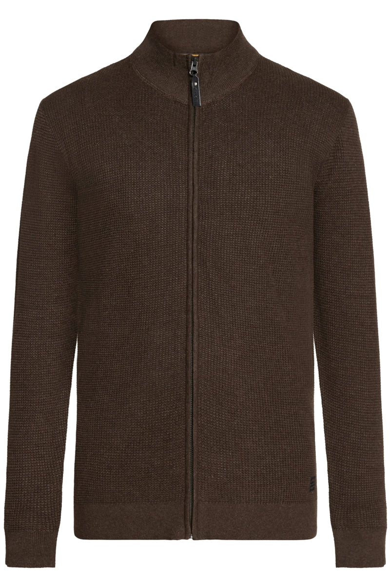 Wholesale,Signal Clothing, Signal Clothing Dark Brown Knit Full Zip Pullover, Brown, Small-42-TagS