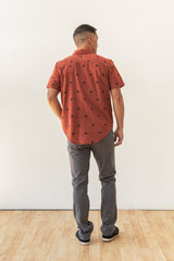 Bridge & Burn  Rust Fil-Coupé  Pyramid Print Shirt