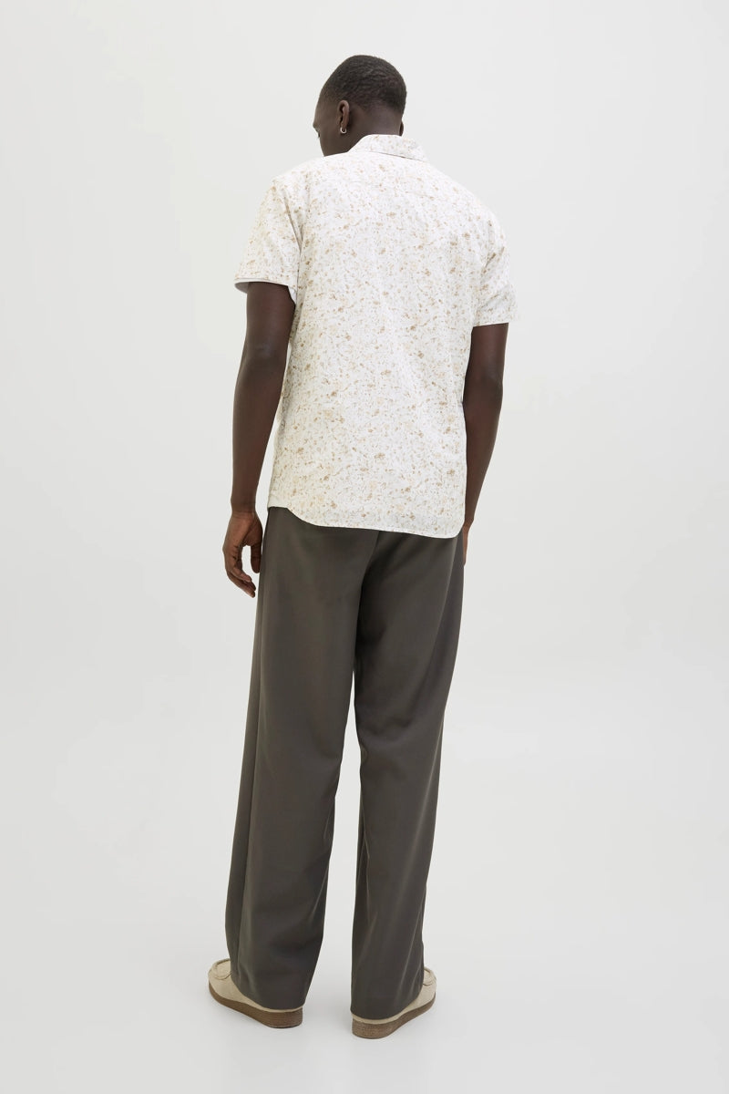 Wholesale,Jack & Jones, Jack & Jones White/Tan Abstract Floral Print Shirt, White, Large-45-TagLMedium-43-TagMExtra Large-48-TagXL