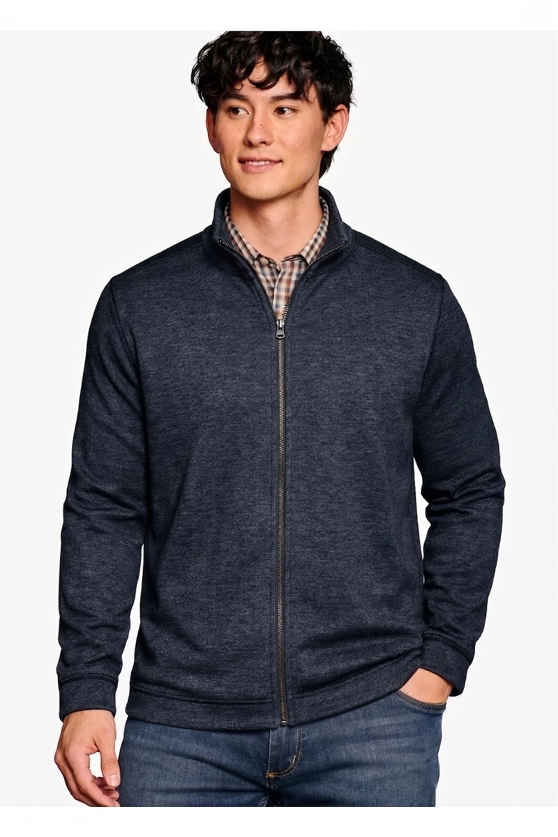 Wholesale,Johnston & Murphy, Johnston & Murphy Navy Reversible Performance Full Zip Pullover, Blue, Extra Extra Large-52-TagXXL