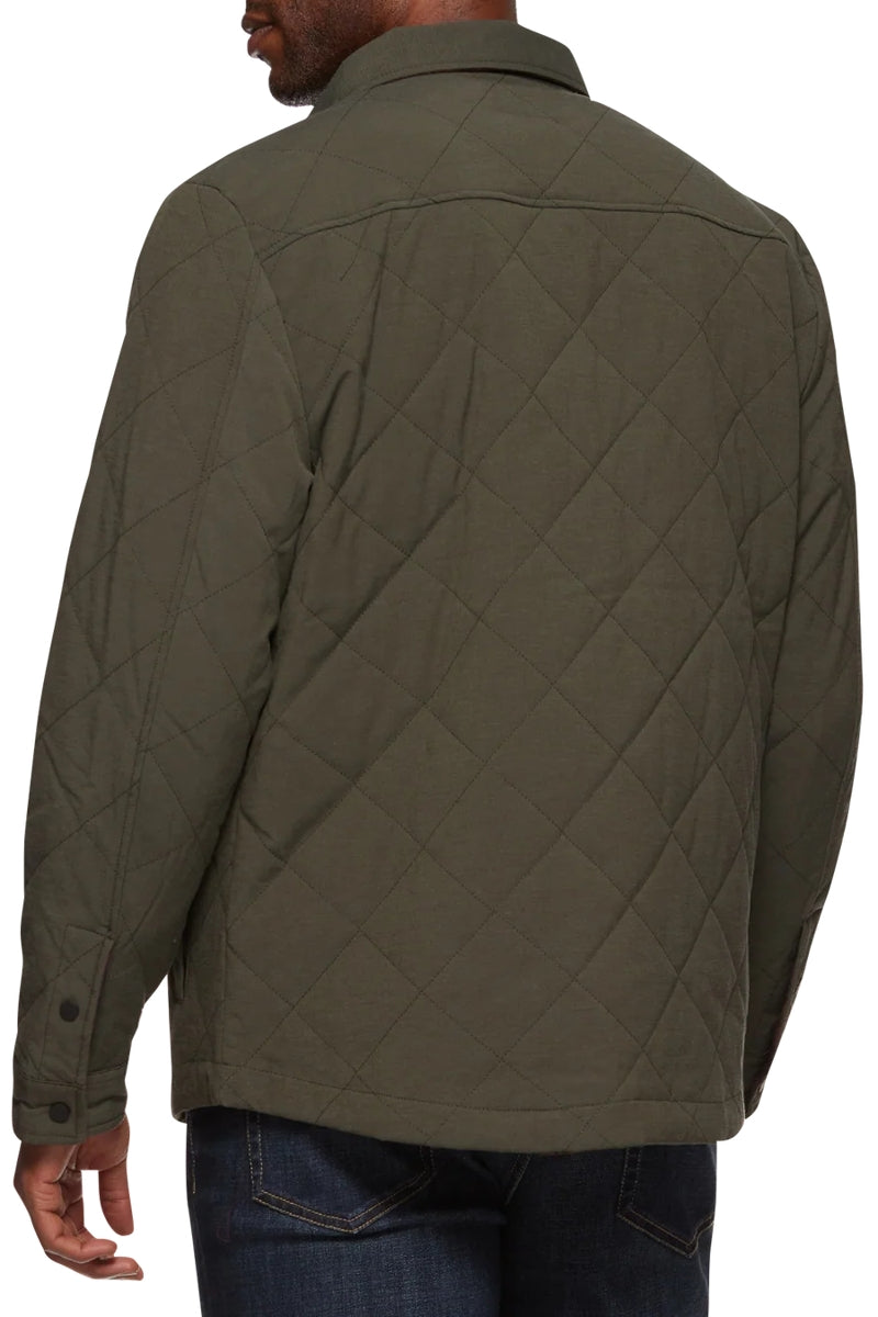 Wholesale,Flag & Anthem, Flag & Anthem Olive Flannel-Lined Quilted Jacket, Green, Medium-46-TagMLarge-48-TagLExtra Large-51-TagXL
