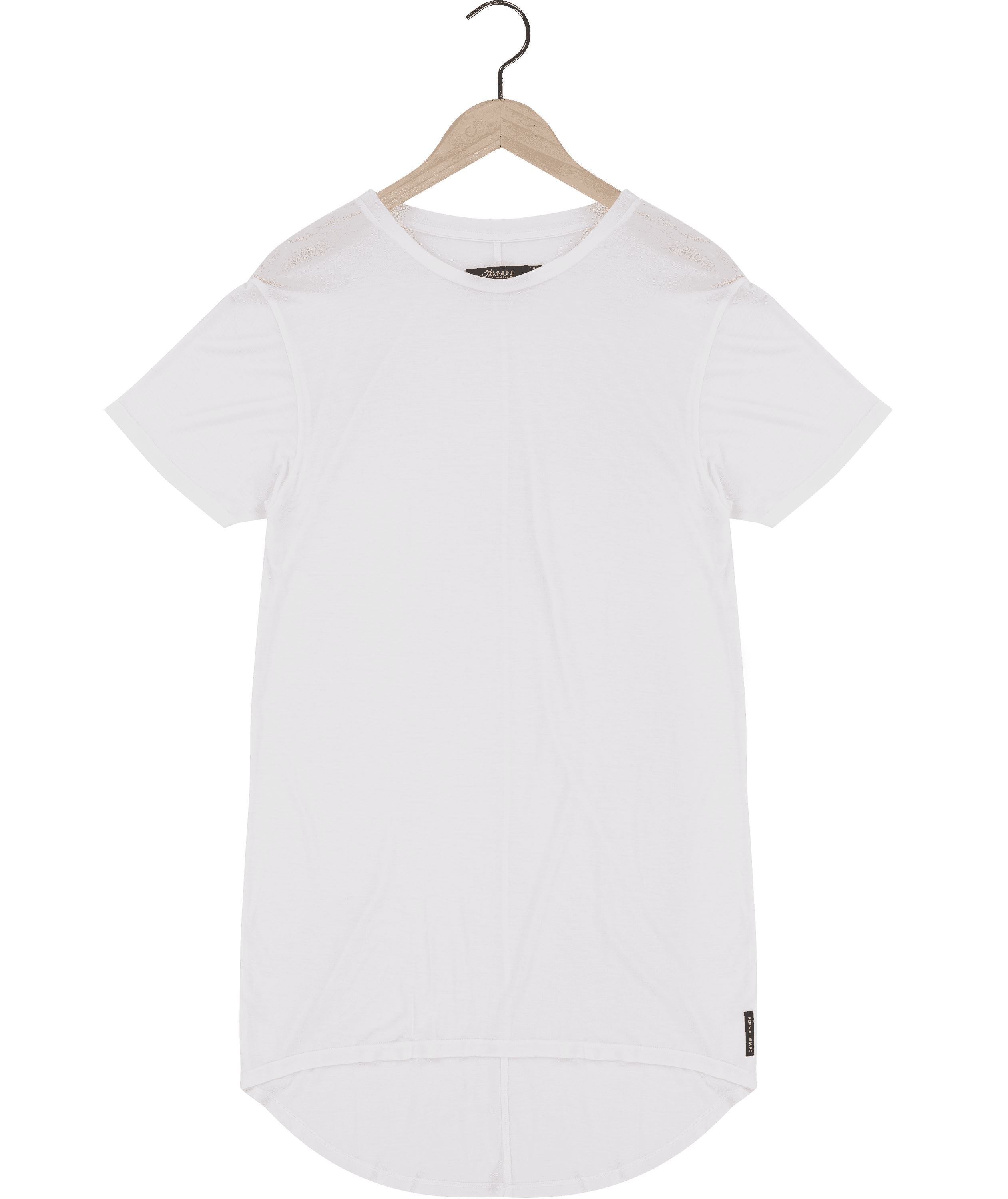 Wholesale,Reese De Luca, Reese De Luca White Elongated High Low Jersey T-Shirt, White, Extra Small-36-TagXS