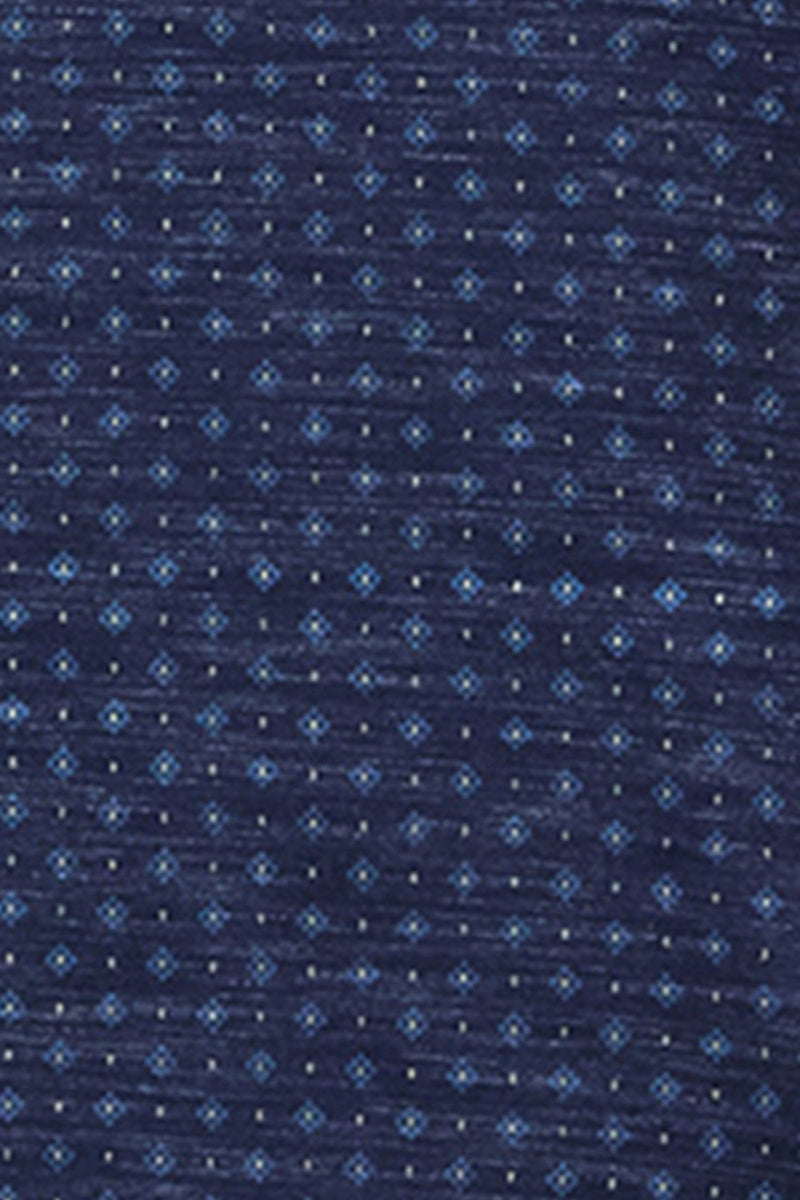 Wholesale,Flag & Anthem, Flag & Anthem Navy Heather Geo Print Knit Performance Shirt, Blue, Small-41-TagSMedium-43-TagMLarge-46-TagLExtra Large-50-TagXLExtra Extra Large-53-TagXXL