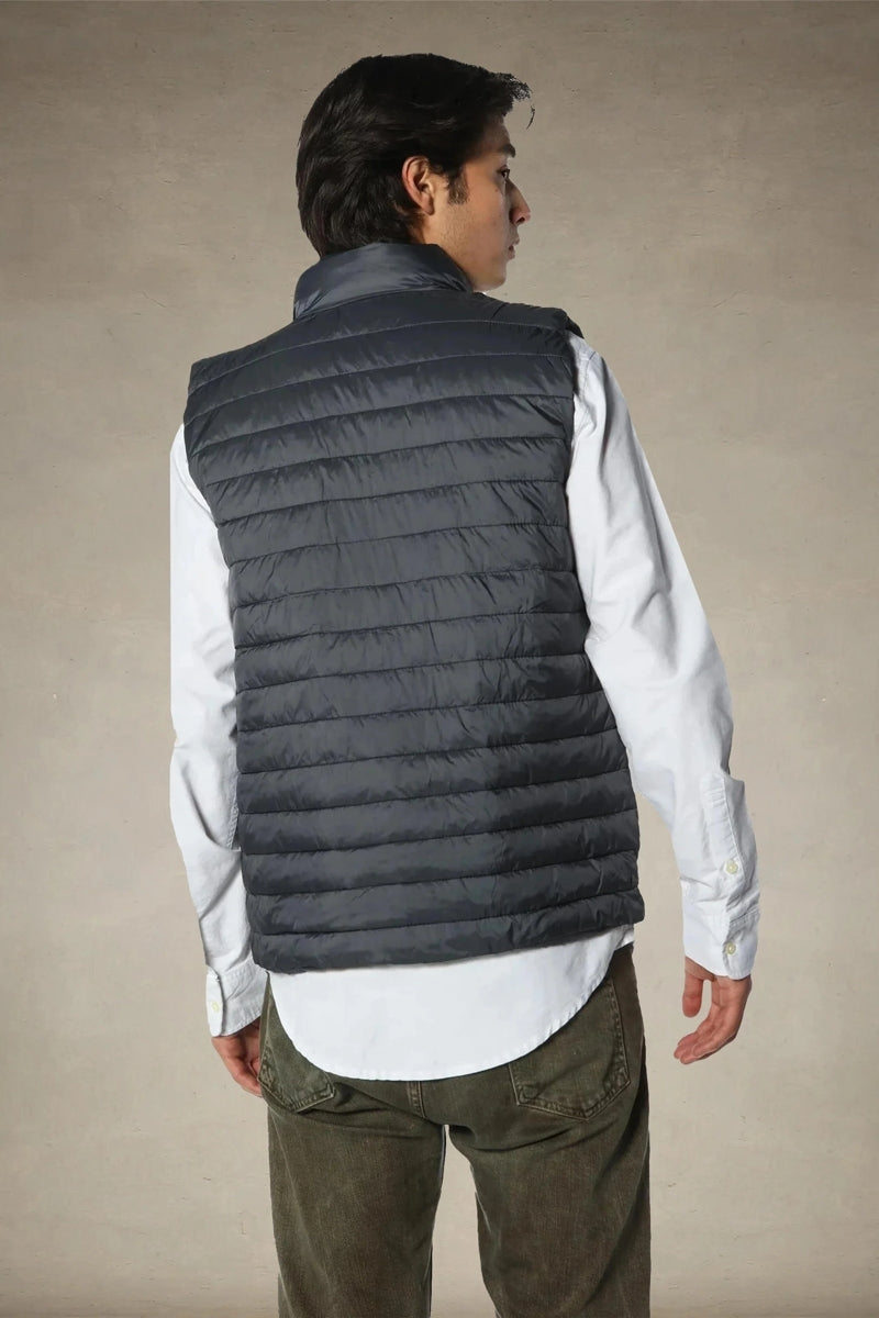 Otrium,Members Only, Members Only Charcoal Puffer Vest Jacket, Grey, Extra Large-48-TagXL