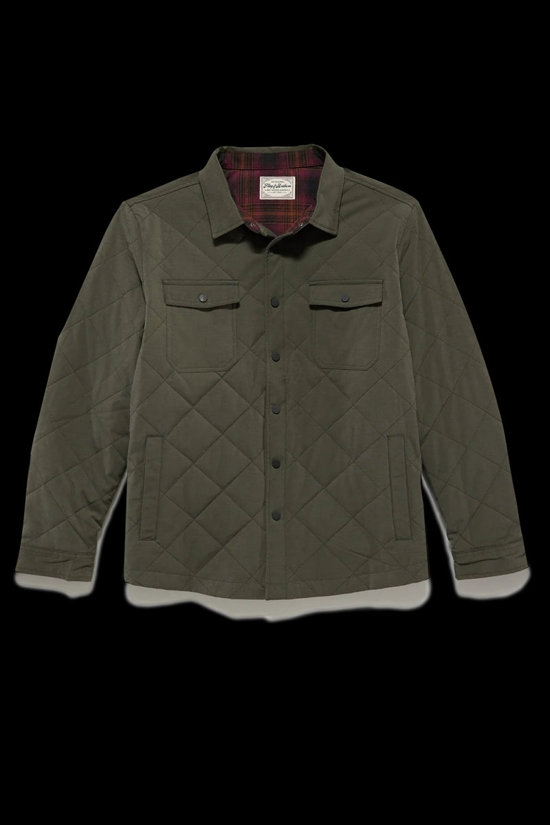 Wholesale,Flag & Anthem, Flag & Anthem Olive Flannel-Lined Quilted Jacket, Green, Medium-46-TagMLarge-48-TagLExtra Large-51-TagXL