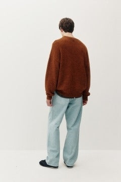 Wholesale,Kuwalla Tee, Kuwalla Tee Orange Brushed Knit Crew Sweater, Orange, Small-44-TagSMedium-46-TagMLarge-48-TagLExtra Large-50-TagXLExtra Extra Large-52-TagXXL