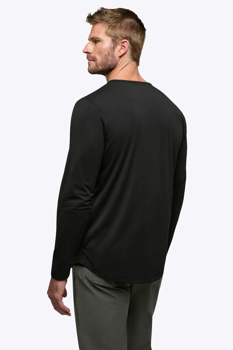 Wholesale,CUTS, CUTS Black Curve-Hem Buttery Soft Tee, Black, Large-43-TagL