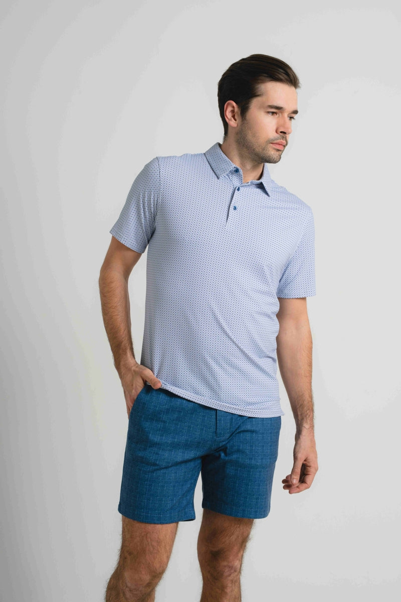 Wholesale,American Heritage, American Heritage Navy Braid Print Performance Polo, Blue, Small-40-TagSMedium-42-TagMLarge-45-TagLExtra Large-48-TagXLExtra Extra Large-50-TagXXL
