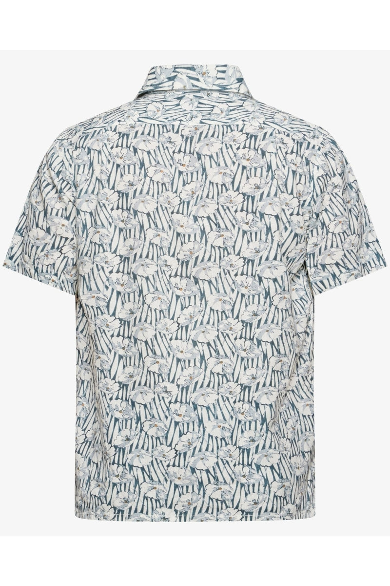Wholesale,Signal Clothing, Signal Clothing Blue/White Floral Print Shirt, Blue, Extra Large-48-TagXL