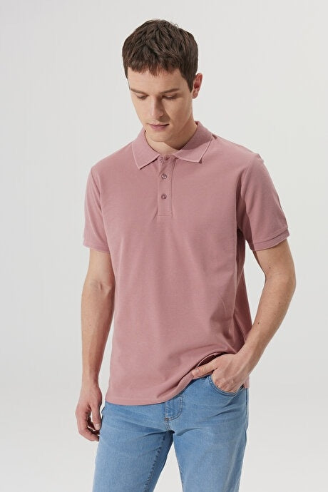 Wholesale,Altinyildiz Classics, Altinyildiz Classics Dried Rose Textured Collar Knit Polo, Pink, Large-43-TagL