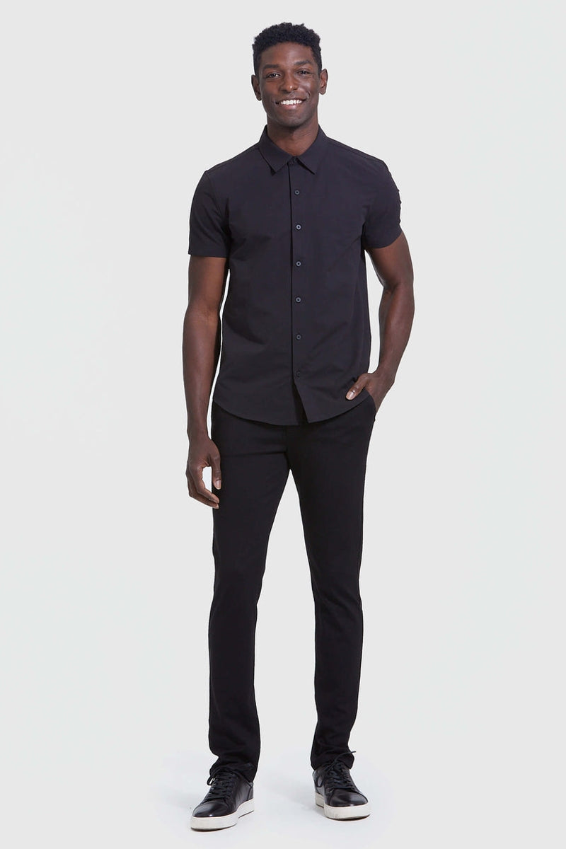 Faire,True Classic, True Classic Black 4-way Stretch Tech Chino Pant, Black, 31W-33L-Tag31