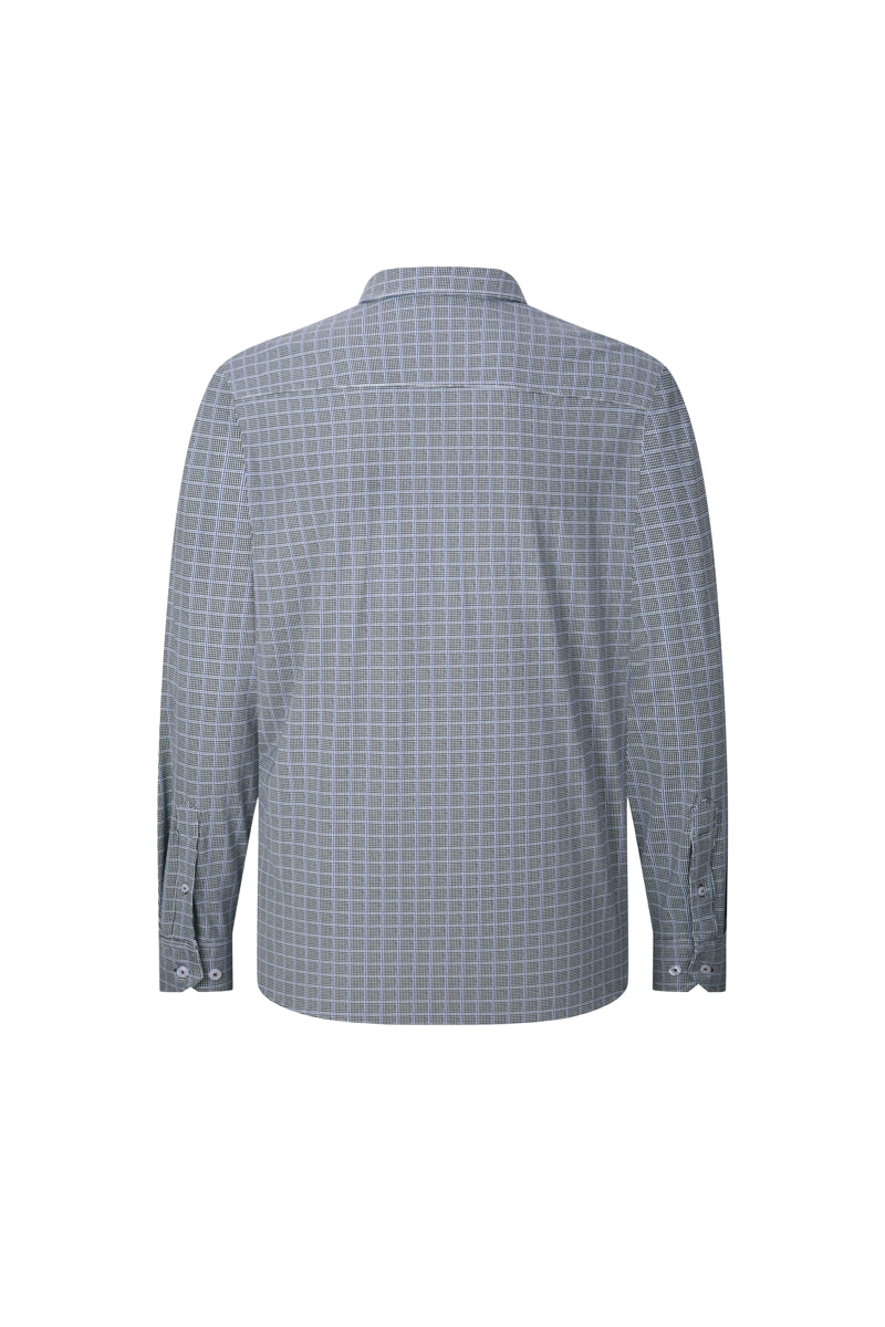 Wholesale,American Heritage, American Heritage Brown with Blue Plaid Performance Printed Shirt, Brown, Small-42-TagSMedium-45-TagMLarge-48-TagLExtra Large-52-TagXLExtra Extra Large-55-TagXXL
