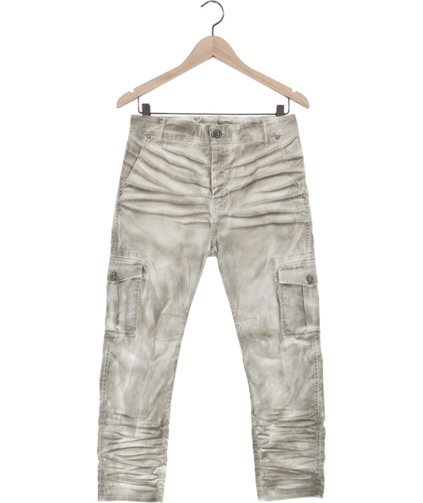 Reese De Luca Olive Dirty Wash Stretch Twill Cargo Pants