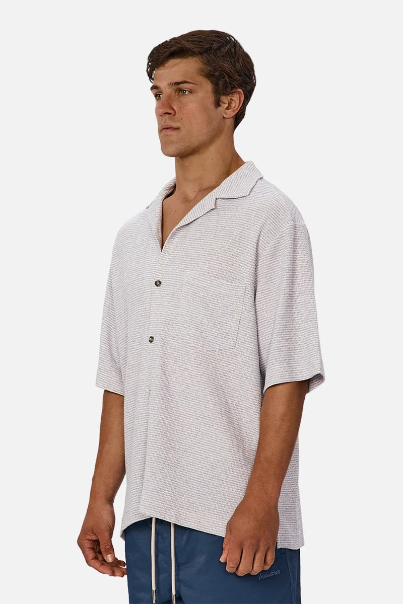 Wholesale,INDUSTRIE AUSTRALIA, INDUSTRIE AUSTRALIA Blue/White Knit Textured Shirt, Blue, Medium-45-TagM
