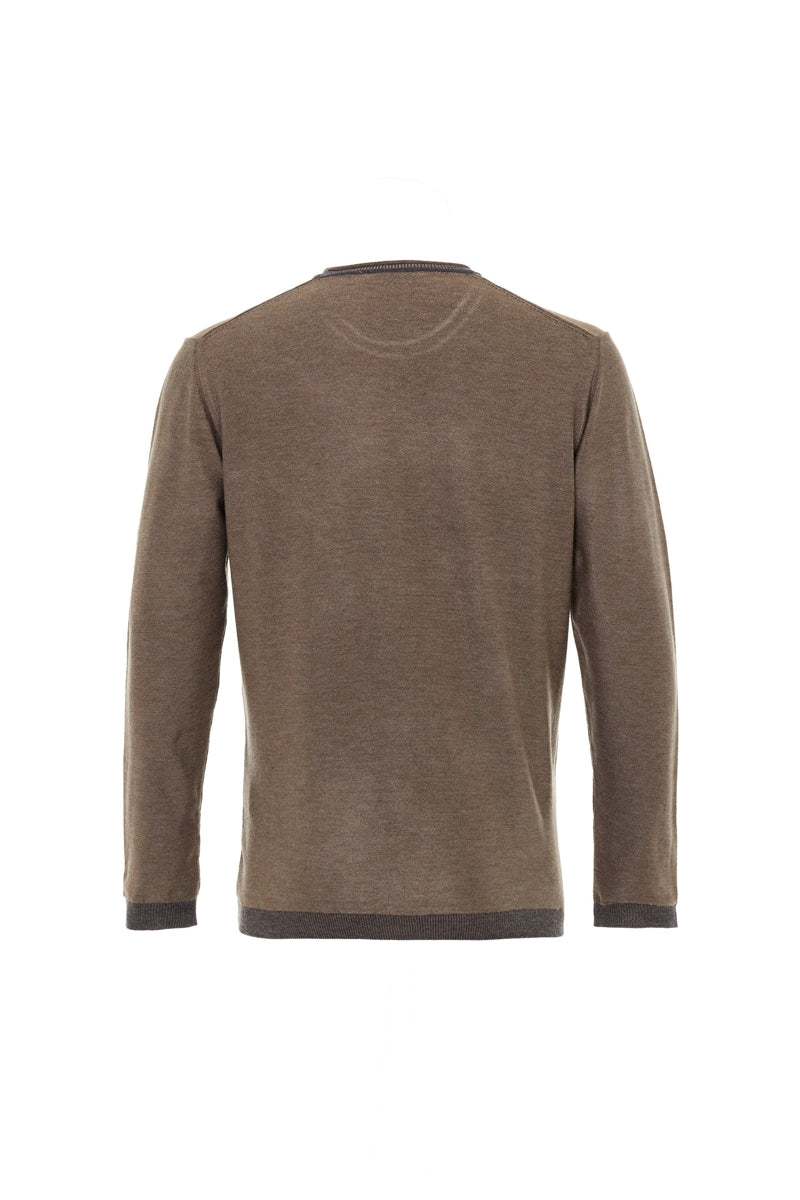 Wholesale,American Heritage, American Heritage Brown Textured Crewneck Sweater, Brown, Medium-42-TagMLarge-44-TagLExtra Large-46-TagXL