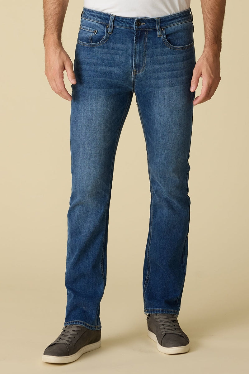 Wholesale,Flag & Anthem, Flag & Anthem Blue Highland Wash Nashville Straight Cooling Jeans, Blue, 34W-30L-Tag34