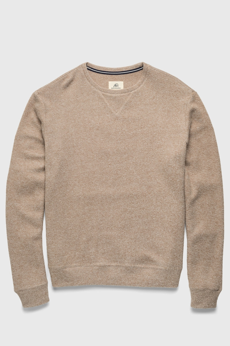 Wholesale,Surfside Supply, Surfside Supply Camel Heather Cashmist Soft Crewneck, Tan, Extra Large-49-TagXL