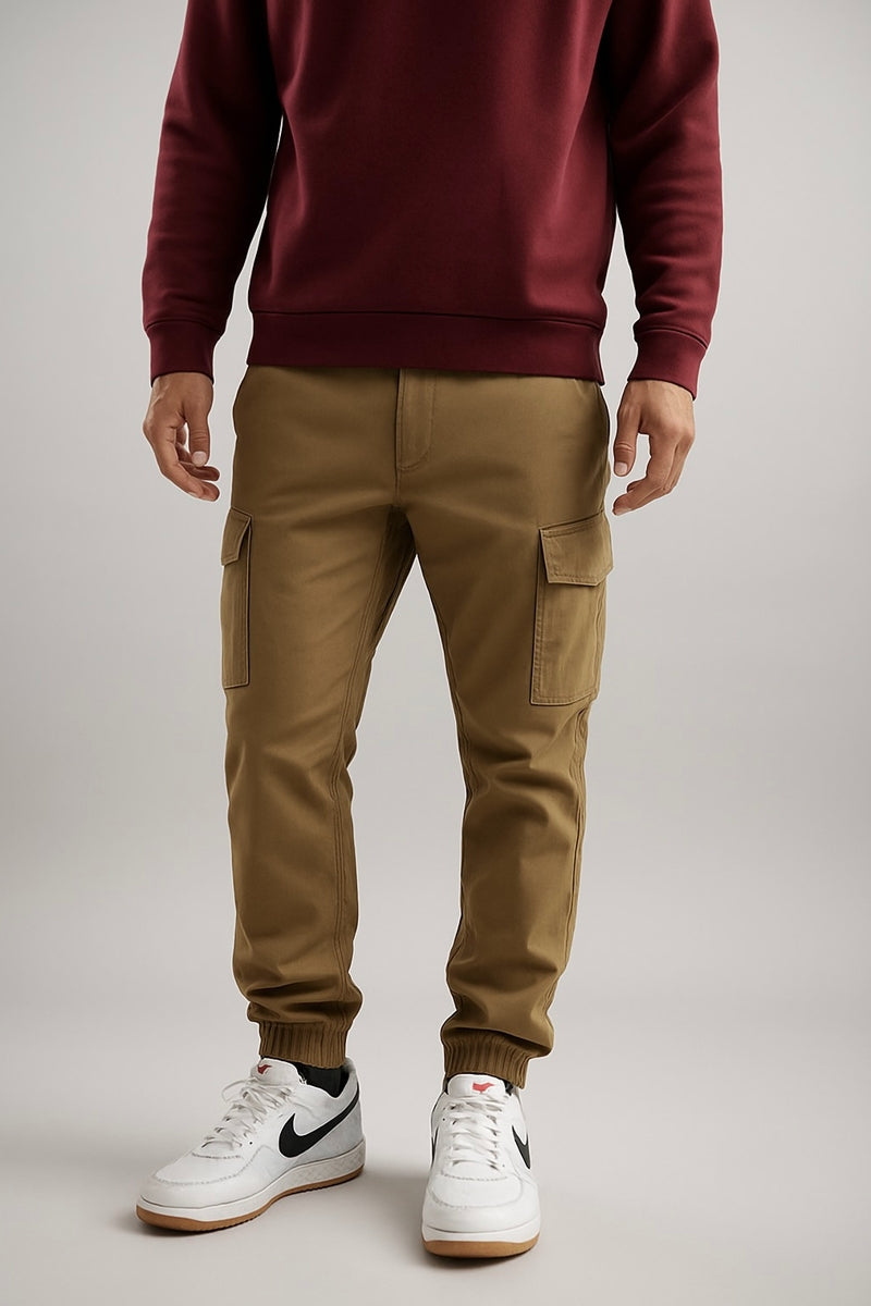 Wholesale,Projek Raw, Projek Raw Tan Cargo Comfort Waist Pant, Tan, 35W-31L-Tag34