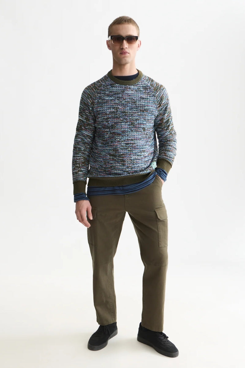 Wholesale,Scotch & Soda, Scotch & Soda Forest Green Multi Textured Jacquard Sweater, Green, Large-48-TagLExtra Extra Large-52-TagXXLMedium-46-TagMSmall-44-TagSMedium-44-TagMExtra Large-50-TagXL