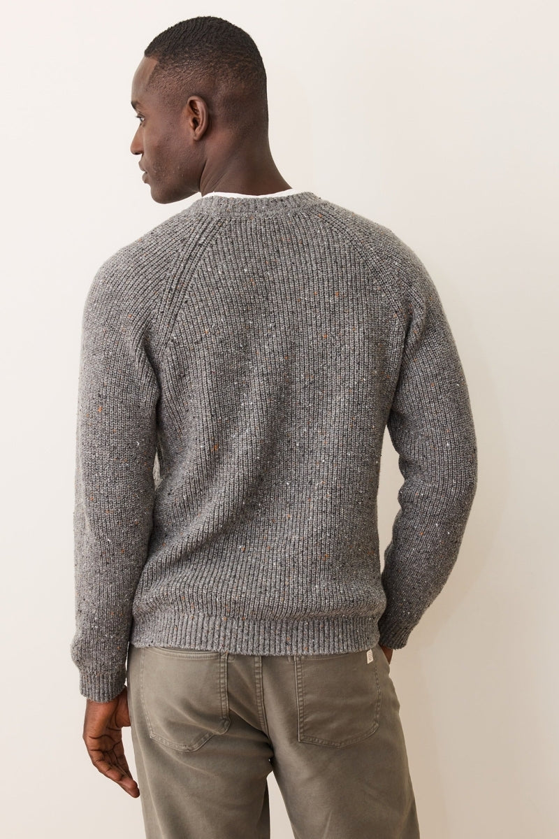 Wholesale,Marine Layer, Marine Layer Grey Textured Merino Wool Blend Sweater, Grey, Large-46-TagL