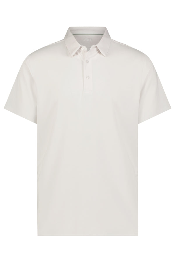 American Heritage White 4-way Stretch Performance Polo