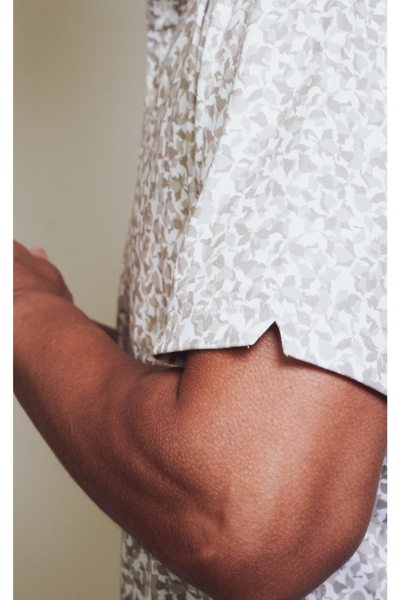 Wholesale,Fundamental Coast, Fundamental Coast Green/White Abstract Floral Print Polo, Green, Medium-43-TagMLarge-45-TagLExtra Large-47-TagXL