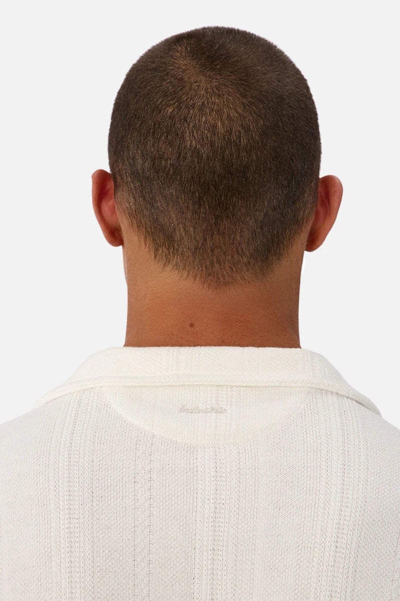 Wholesale,INDUSTRIE AUSTRALIA, INDUSTRIE AUSTRALIA Off White Textured Knitted Shirt, White, Small-42-TagSMedium-44-TagMLarge-46-TagLExtra Large-48-TagXLExtra Extra Large-50-TagXXL