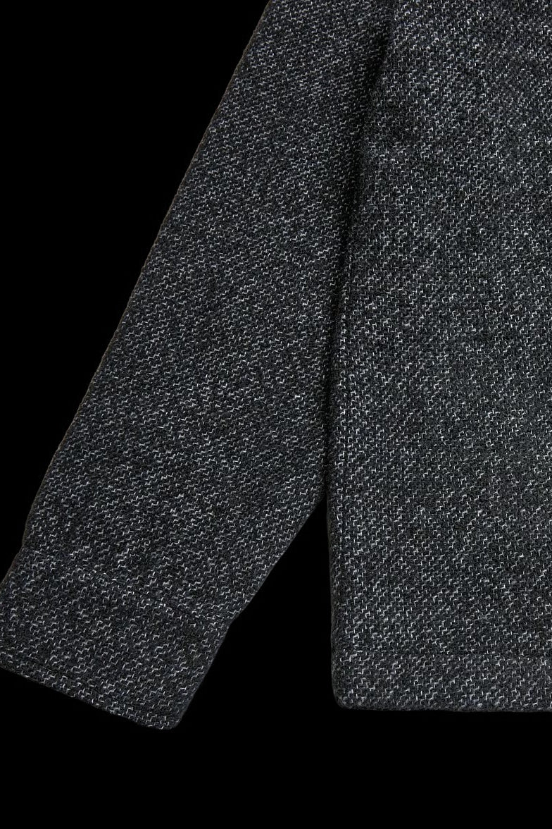 Wholesale,Solid, Solid Black Wool Blend Textured Shacket, Black, Medium-45-TagMLarge-47-TagLExtra Large-50-TagXL
