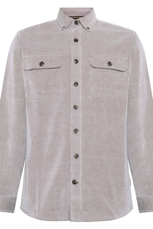 Signal Clothing Coffee Corduroy Textured Overshirt