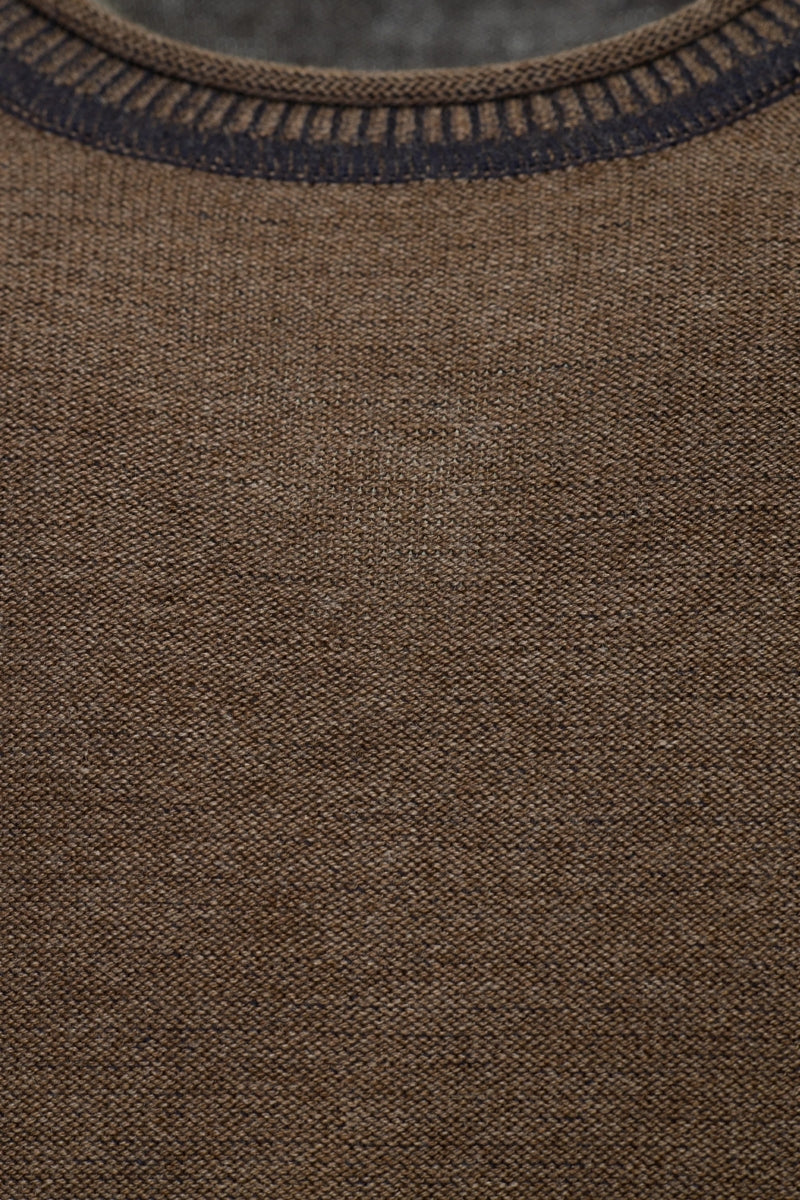 Wholesale,American Heritage, American Heritage Brown Textured Crewneck Sweater, Brown, Medium-42-TagMLarge-44-TagLExtra Large-46-TagXL