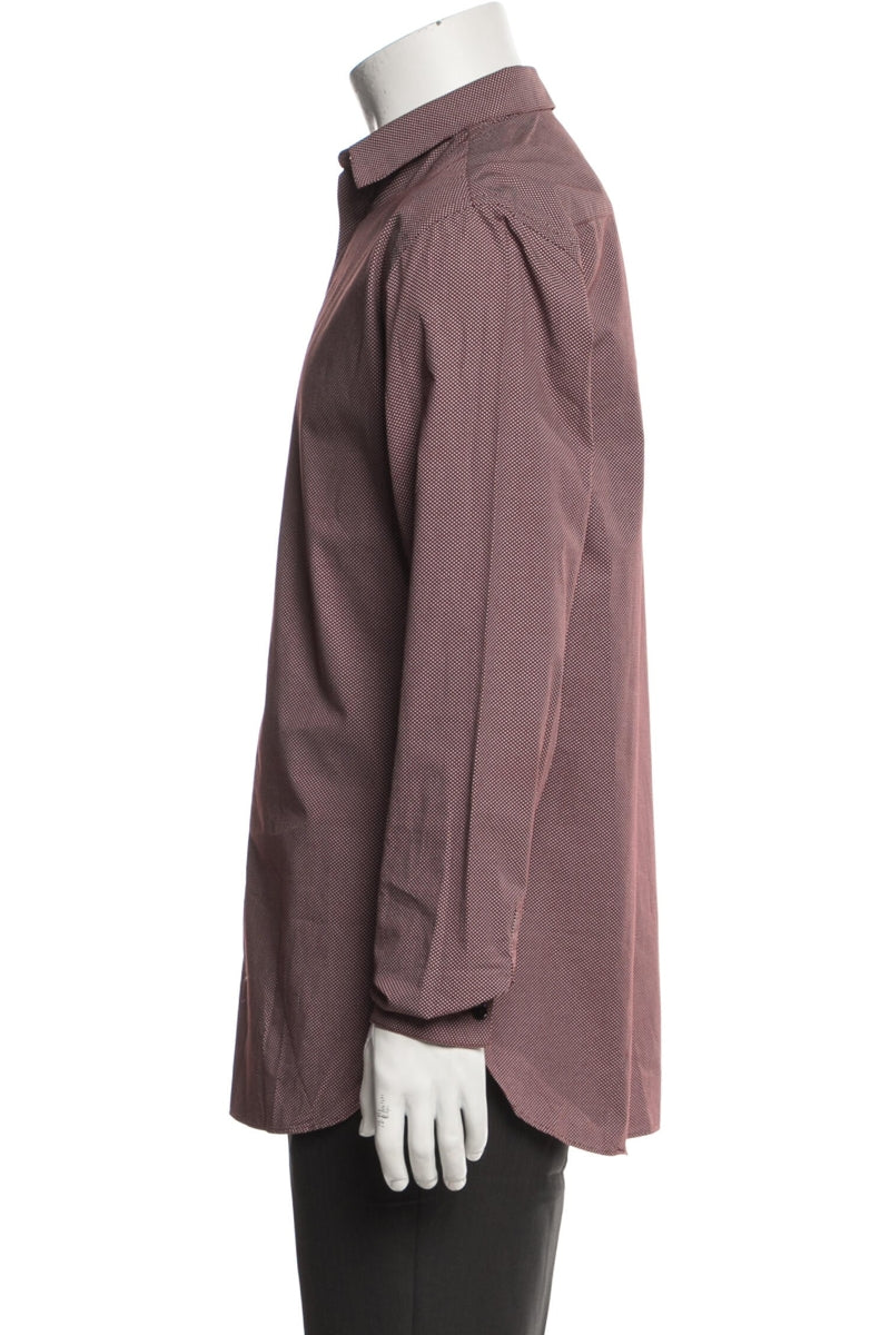 RealReal,The Kooples, The Kooples Brown Polka Dot Print Long Sleeve Shirt, Brown, Large-42-TagL