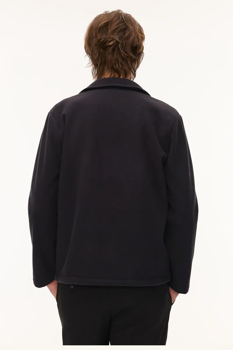 Direct From Brand,FYNE, FYNE Black Front Pocket Fleece Jacket, Black, Large-46-TagL