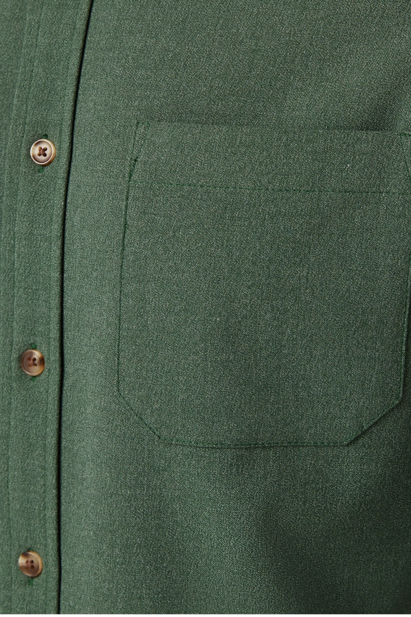 Wholesale,Mizzen + Main, Mizzen + Main Spruce Heather Trim Flannel Shirt, Green, Small-40-TagSMedium-42-TagMLarge-46-TagLExtra Large-48-TagXLExtra Extra Large-52-TagXXL