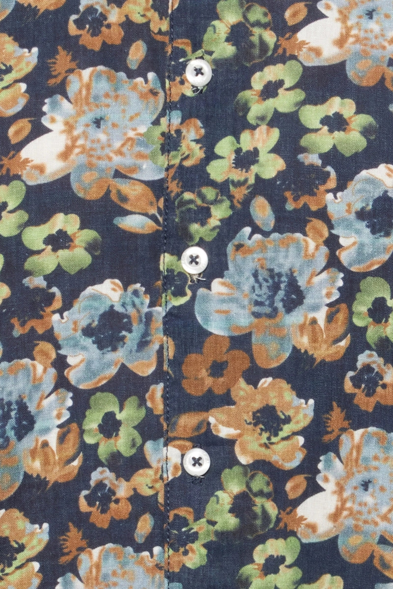 Wholesale,Signal Clothing, Signal Clothing Blue Multi Floral Print Shirt, Blue, Extra Large-48-TagXL