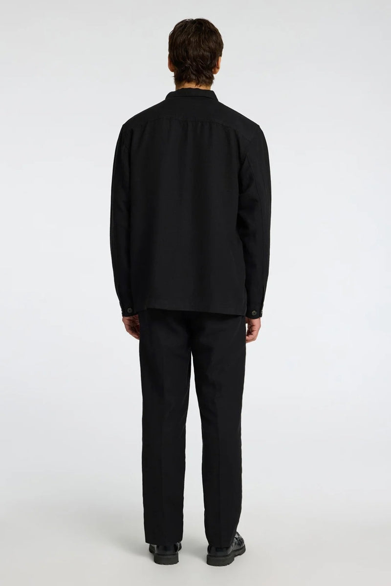 Wholesale,Selected Homme, Selected Homme Black Cotton/Linen Blend Overshirt, Black, Extra Extra Large-52-TagXXL