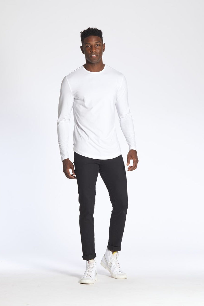 Wholesale,CUTS, CUTS White Curve-Hem Buttery Soft Tee, White, Medium-41-TagM