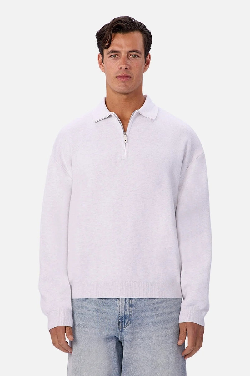 Wholesale,INDUSTRIE AUSTRALIA, INDUSTRIE AUSTRALIA Ice Grey Knit Qtr Zip, Grey, Extra Large-52-TagXL
