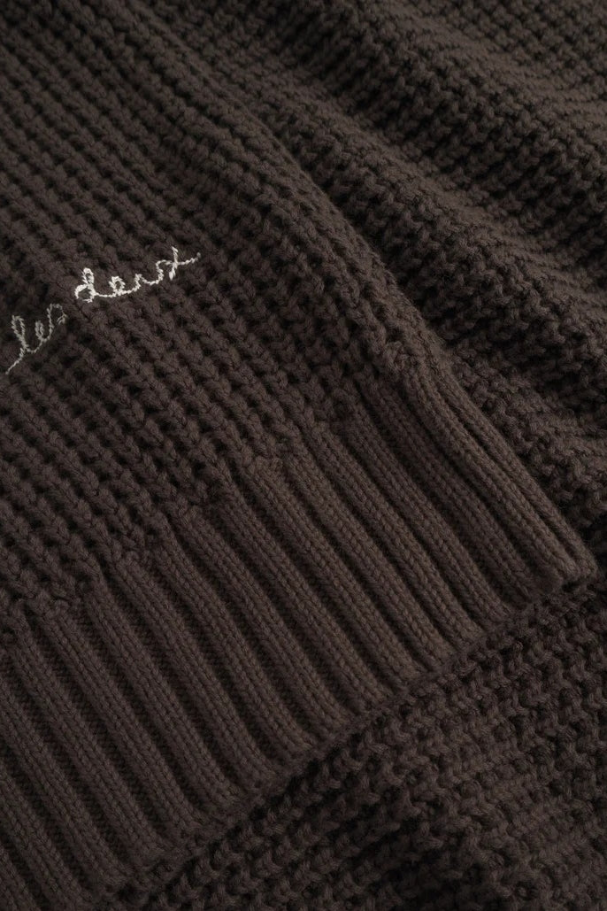 Wholesale,Les Deux, Les Deux Brown Waffle Weave Crewneck Knit Sweater, Brown, Medium-48-TagM