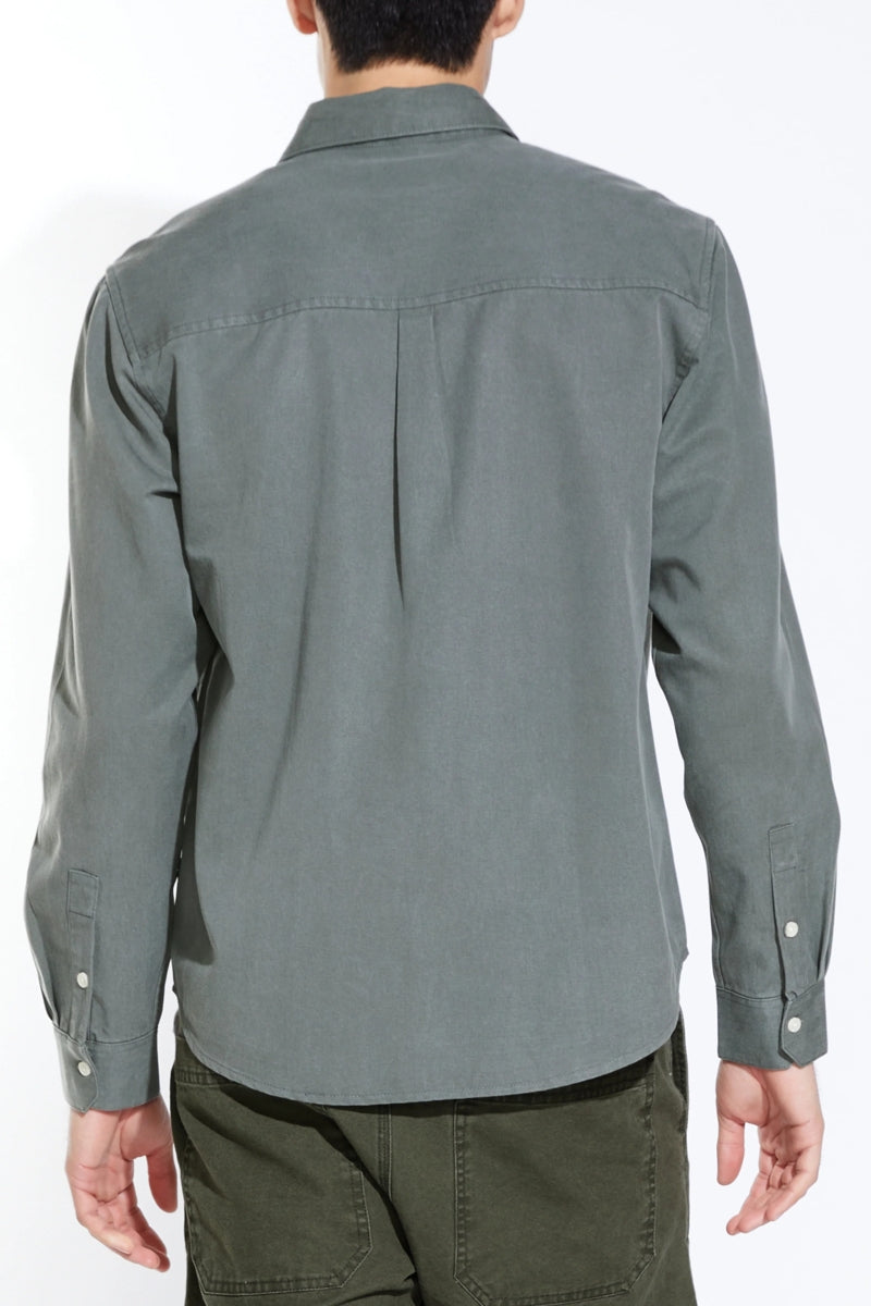 Wholesale,Civil Society, Civil Society Dark Olive Twill Overshirt, Green, Large-48-TagL