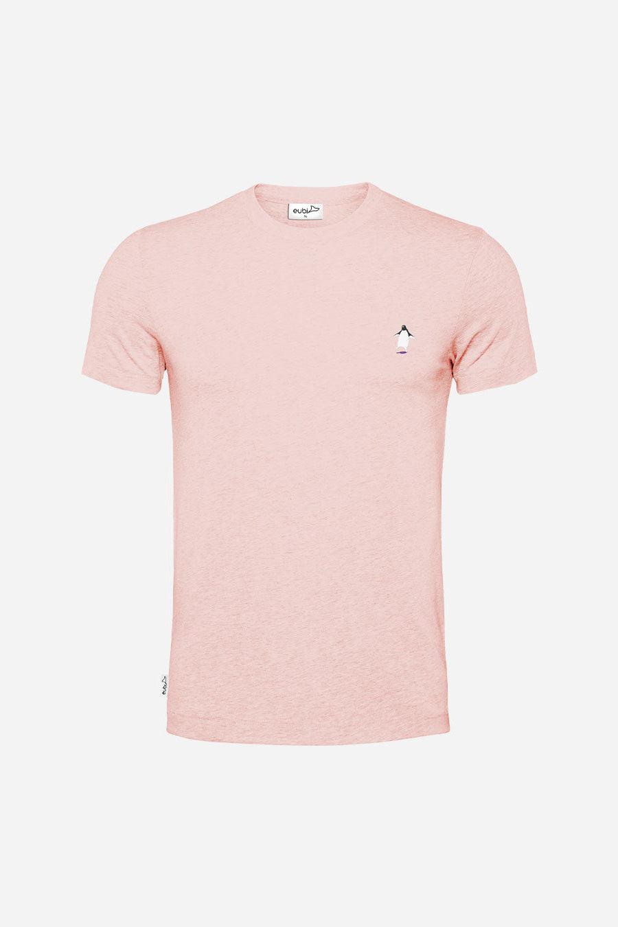Direct From Brand,Eubi, Eubi Coral Penguin Patch Crewneck Short Sleeve T-shirt, Orange, Extra Large-46-TagXXL